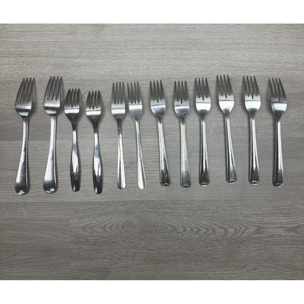 Lot Of 12 Dinner Forks. Brandware, Stainless China, Next Day Gourmet, Winco
